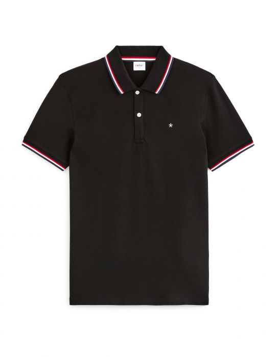 Celio Tricou Polo Negru Slim Barbati [5]