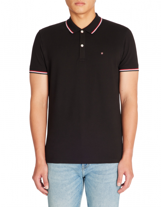 Celio Tricou Polo Negru Slim Barbati [3]