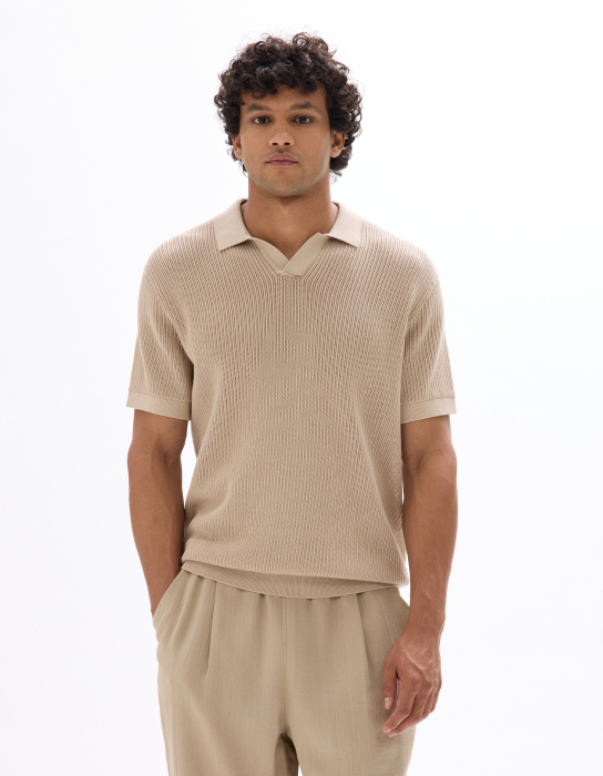 Celio Tricou Polo Nisip  Barbati [2]