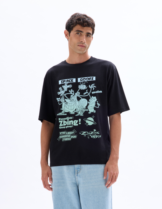 Celio Tricou Tricou Negru  Barbati [2]