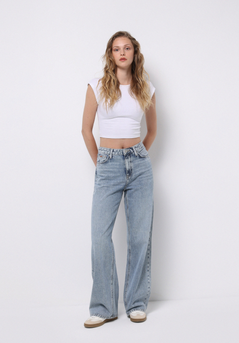 COLIN'S Blugi Acik 970 Berry Wide Leg Femei [1]