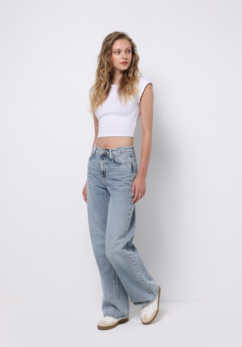 COLIN'S Blugi Acik 970 Berry Wide Leg Femei [2]