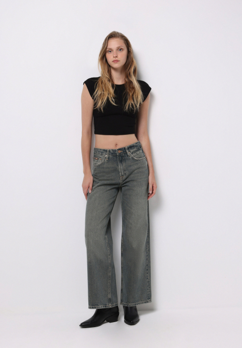 COLIN'S Blugi Gri 970 Berry Wide Leg Femei [1]