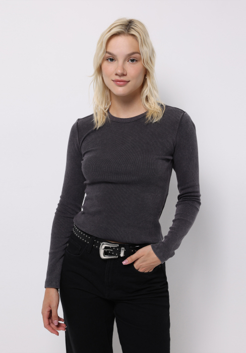 COLIN'S Bluza Gri Deschis Slim Femei [1]