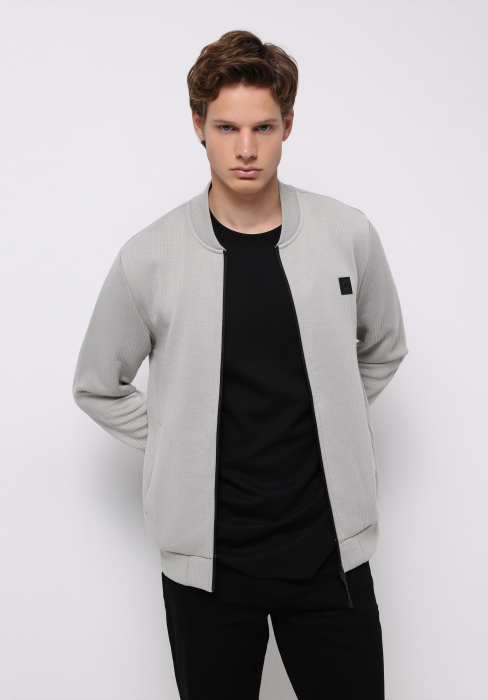 COLIN'S Bluza Gri Deschis Slim Barbati [1]