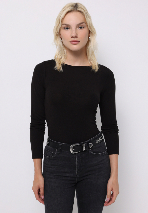 COLIN'S Bluza Neagra Regular Femei [1]