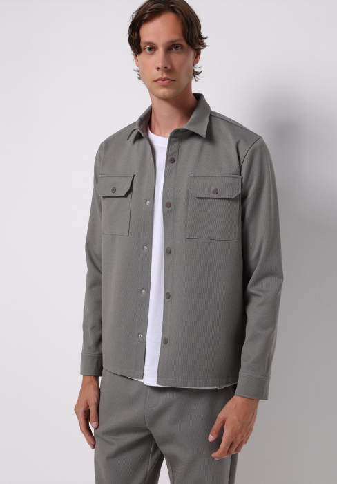COLIN'S Camasa Gri Deschis Regular Barbati [1]