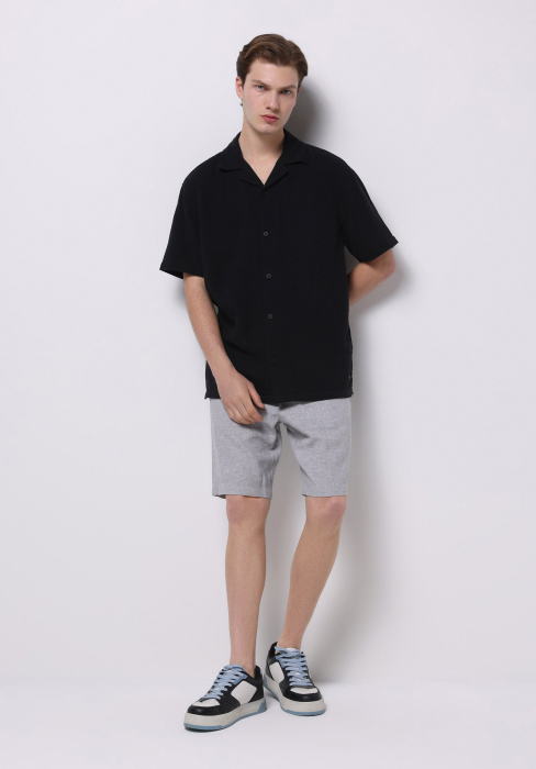 COLIN'S Camasa Cu Maneca Scurta Neagra Comfort Barbati [3]