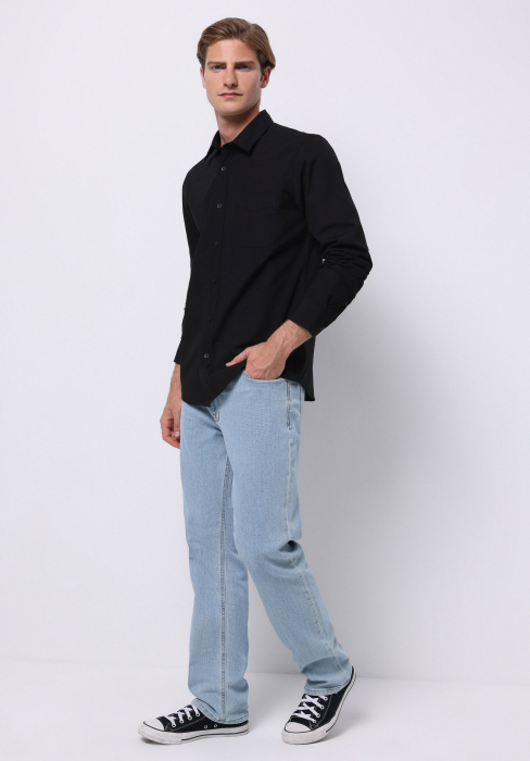 COLIN'S Camasa Neagra Slim Barbati [3]