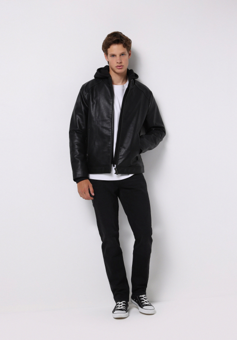 COLIN'S Geaca Neagra Slim Barbati [1]