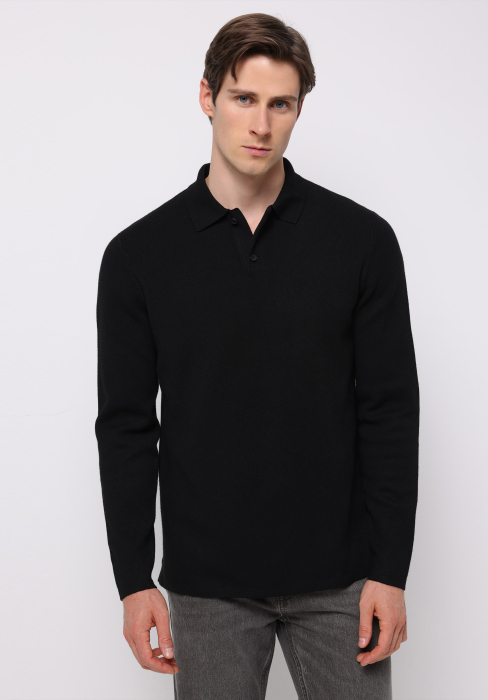 COLIN'S Pulover Negru Regular Barbati [2]