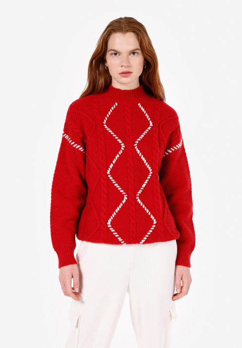 COLIN'S Pulover Rosu Regular Femei [1]