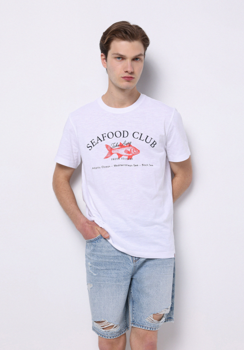 COLIN'S Tricou Alb Regular Barbati [1]