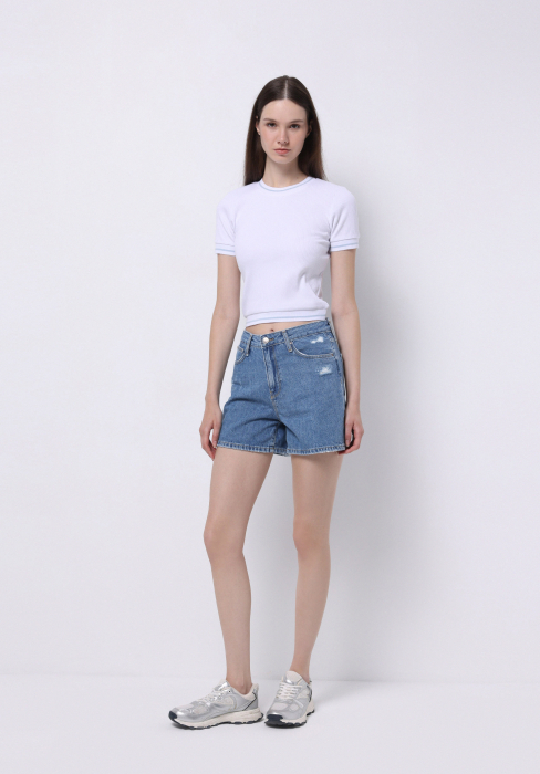 COLIN'S Tricou Alb Slim Femei [3]