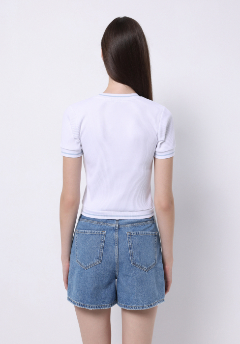 COLIN'S Tricou Alb Slim Femei [2]