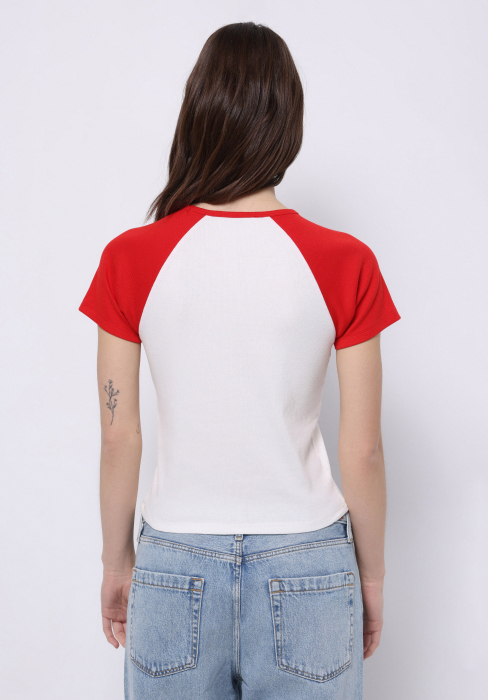 COLIN'S Tricou Alb Slim Femei [2]