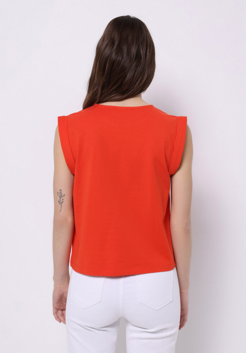 COLIN'S Tricou Rosu Regular Femei [2]