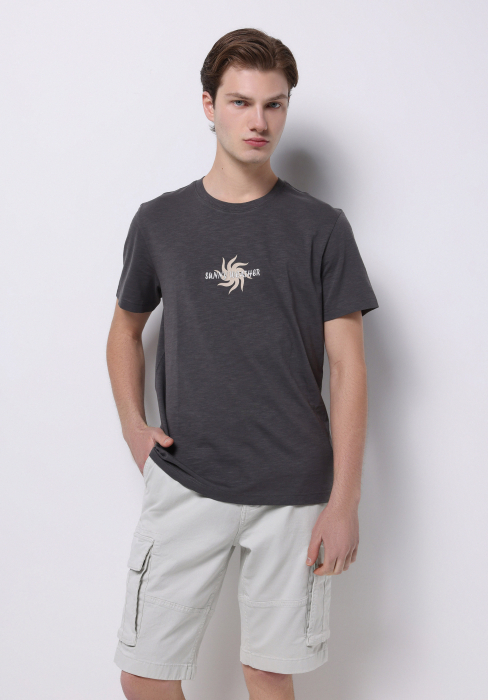 COLIN'S Tricou Gri Inchis Regular Barbati [1]
