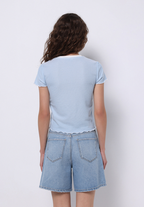 COLIN'S Tricou Albastru Slim Femei [2]
