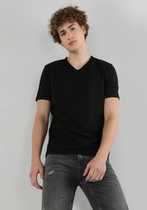 COLIN'S Tricou Negru Regular Barbati [1]