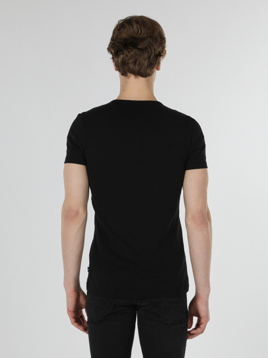 COLIN'S Tricou Negru Slim Barbati [2]