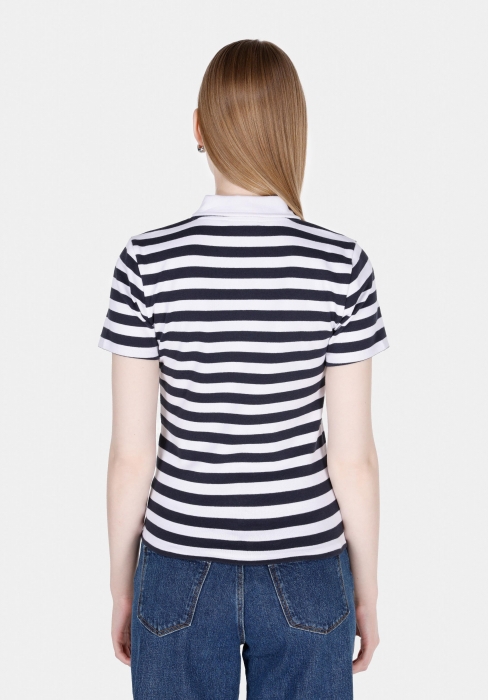 COLIN'S Tricou Polo Alb/Negru Slim Femei [2]