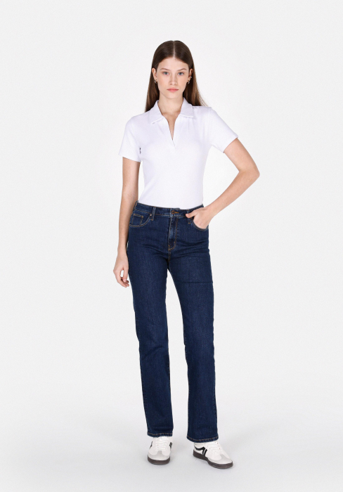 COLIN'S Tricou Polo Alb Slim Femei [3]