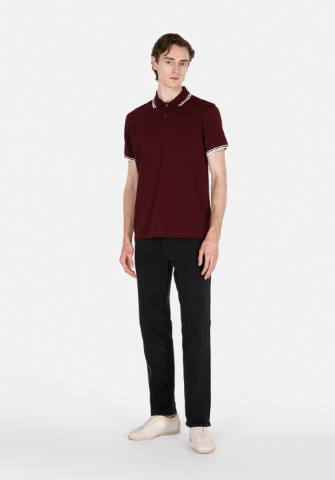COLIN'S Tricou Polo Rosu Visiniu Regular Barbati [3]