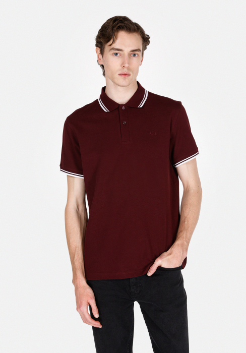 COLIN'S Tricou Polo Rosu Visiniu Regular Barbati [5]