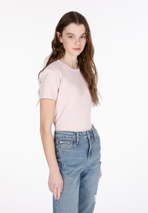 COLIN'S Tricou Roz Deschis Slim Femei [1]