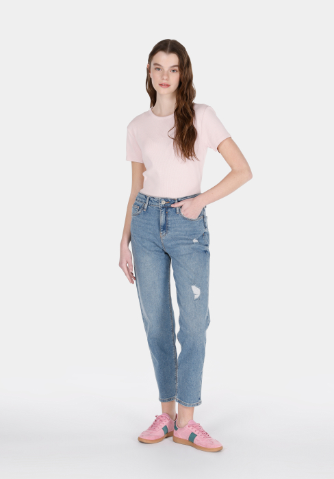 COLIN'S Tricou Roz Deschis Slim Femei [3]