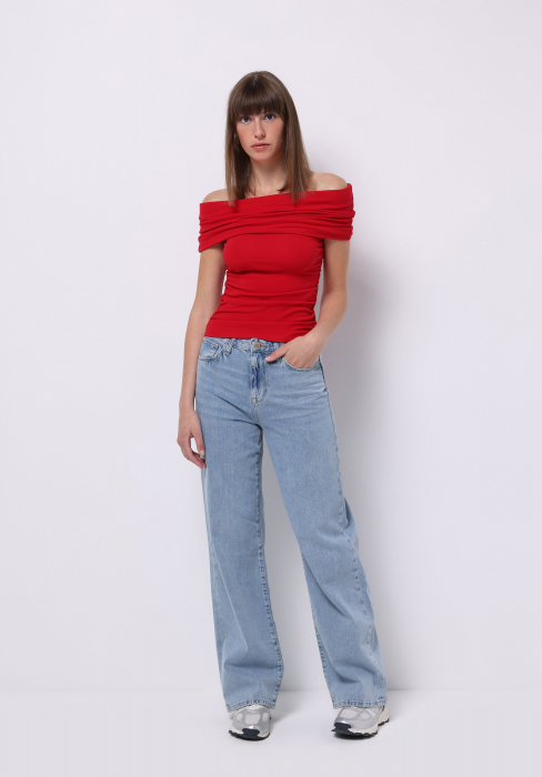 COLIN'S Tricou Rosu Slim Femei [3]