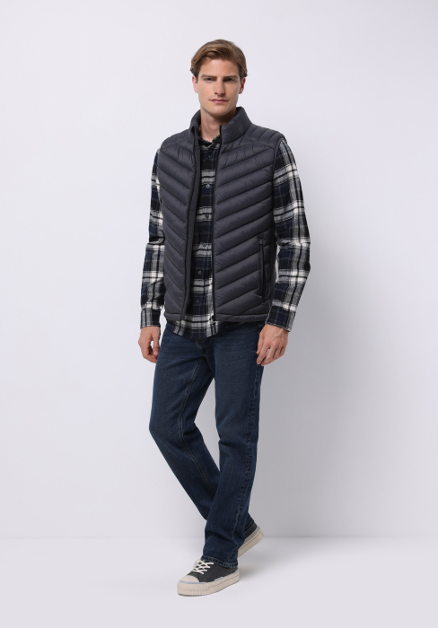 COLIN'S Vesta Gri Inchis Slim Barbati [3]