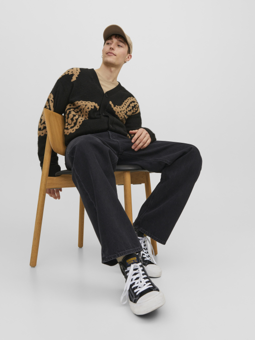 Jack Jones Мужские Джинсы Чёрные Alex Baggy [4]