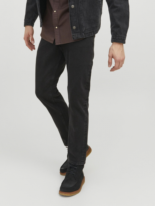 JACK&JONES Blugi Black Denim Chris Relaxed Barbati [4]