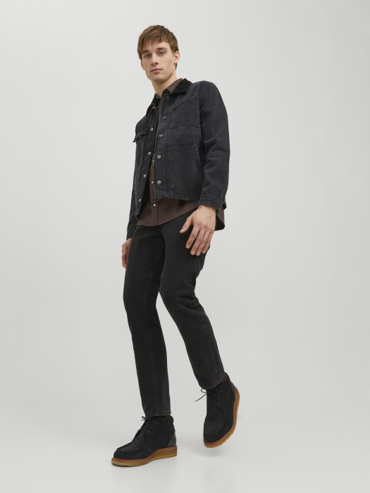 JACK&JONES Blugi Black Denim Chris Relaxed Barbati [7]