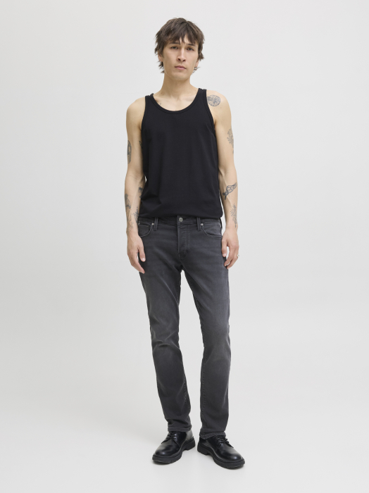 JACK&JONES Мужские Джинсы Black Denim Mike Tapered [4]