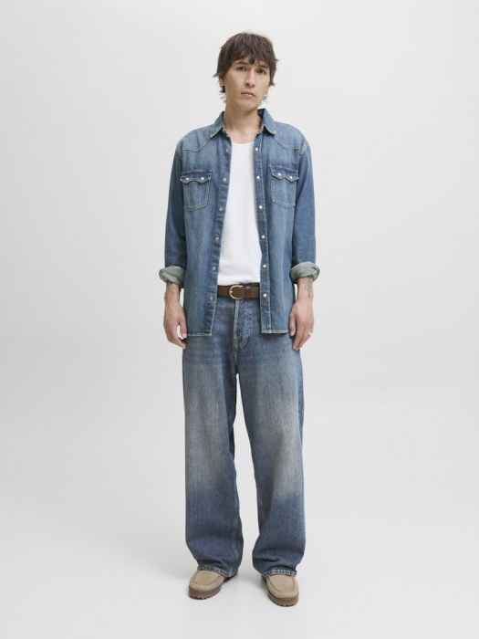 JACK&JONES Мужские Джинсы Blue Denim Wide [5]