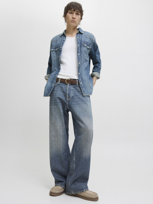 JACK&JONES Мужские Джинсы Blue Denim Wide [6]