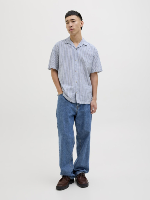 Jack Jones Camasa Cu Maneca Scurta Albastra  Barbati [3]