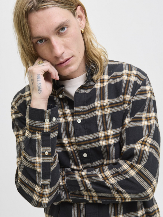 JACK&JONES Мужская Рубашка Чёрная  [2]