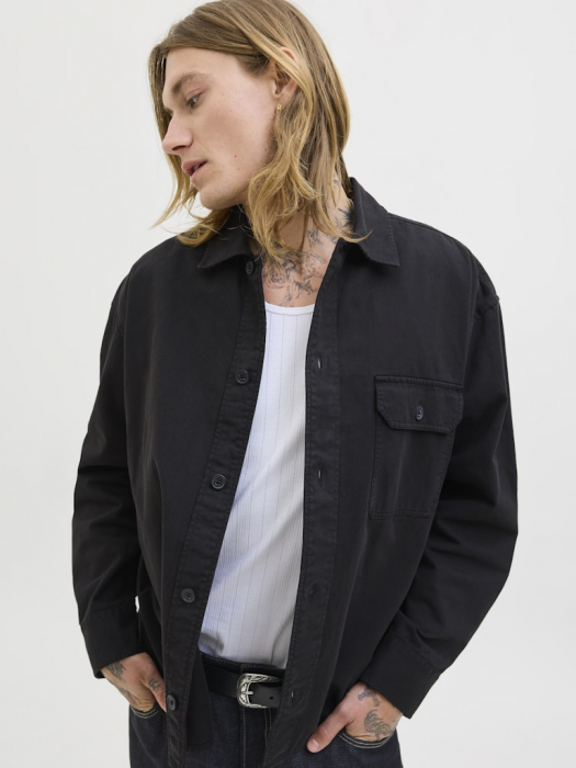 JACK&JONES Мужская Рубашка Чёрная  [4]