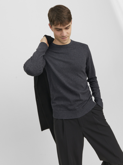 JACK&JONES Мужской Свитер Dark Grey Melange Regular [3]