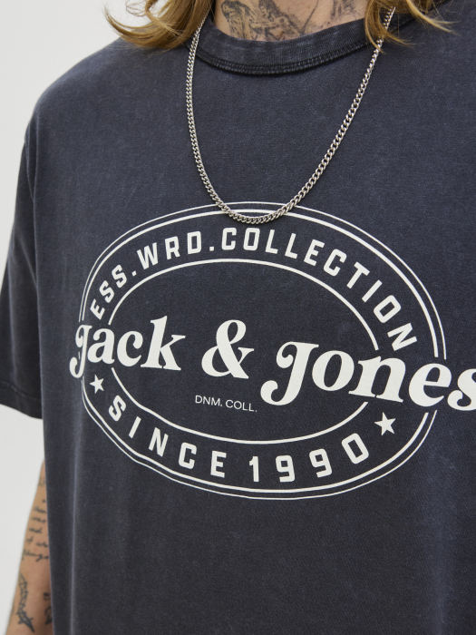 Jack Jones Мужская Футболка Тёмная Серая  [6]