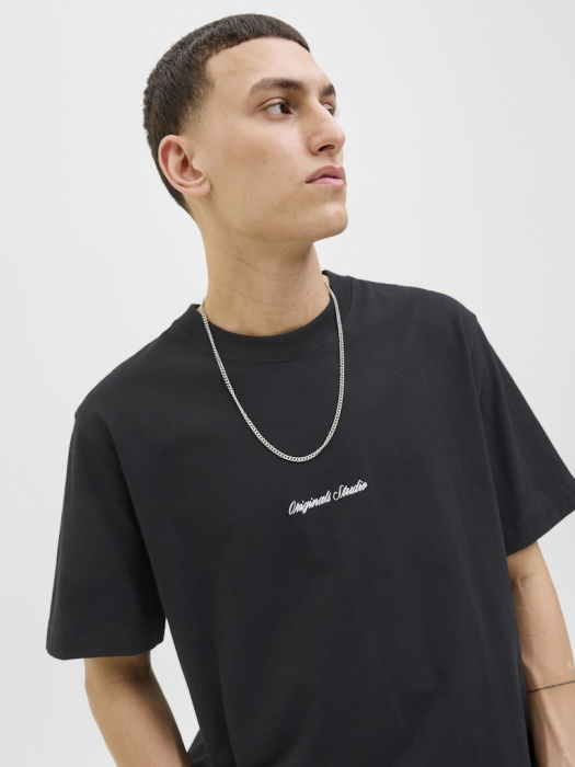 JACK&JONES Мужская Футболка Чёрная  [4]