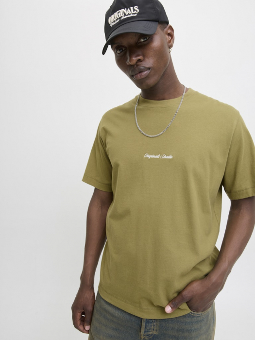 JACK&JONES Мужская Футболка Olive Drab  [6]
