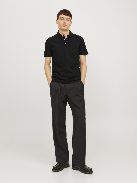 Jack Jones Мужская Футболка-Поло Чёрная Slim [4]
