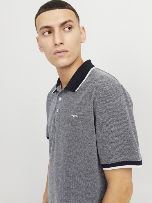 JACK&JONES Мужская Футболка-Поло Maritime Blue  [6]