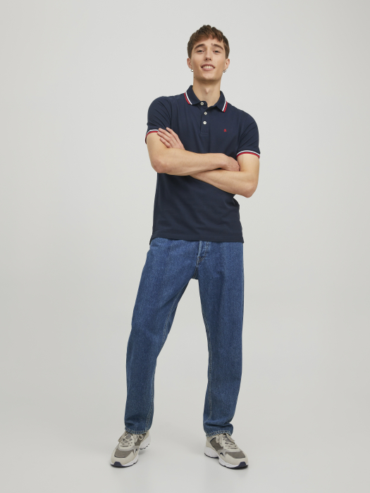 Jack Jones Tricou Polo Navy Slim Barbati [4]