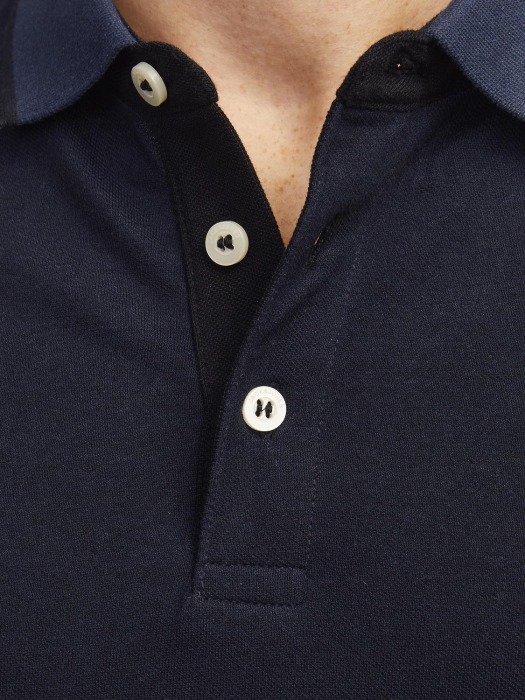 Jack Jones Tricou Polo Navy Slim Barbati [5]
